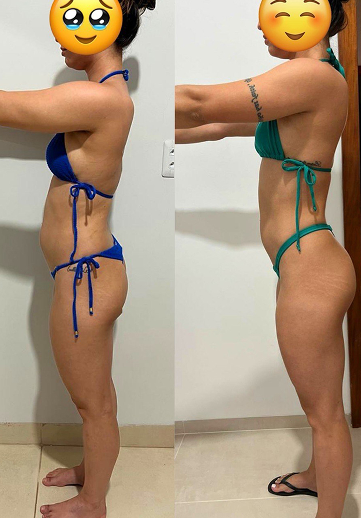 Resultado real de aluno antes e depois